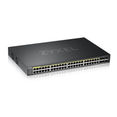 Zyxel GS2220-50HP-EU0101F Switch Gerenciado L2 Gigabit Ethernet (10/100/1000) Power over Ethernet (PoE) Preto