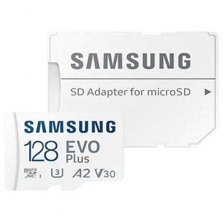 Cartão de Memória Samsung EVO Plus 2021 128GB microSD XC com Adaptador/ Classe 10/ 130MBs