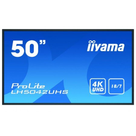 Display de sinalização iiyama LH5042UHS-B3 Quadro de cavalete digital 125,7 cm (49,5") VA 4K Ultra HD Preto Android 8.0