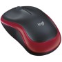 Logitech M185 Wireless Rato 910-002240/ Até 1000 DPI/ Vermelho