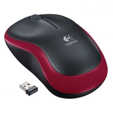 Logitech Wireless Rato M185/ Até 1000 DPI/ Vermelho