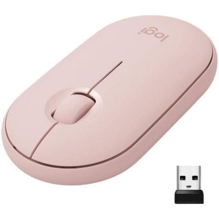 Logitech Pebble M350 Bluetooth Wireless Rato/ 2,4 GHz/ Até 1000 DPI/ Rosa