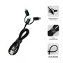 SUBBLIM USB VIAGEM/CARREGADOR DE PAREDE 2xUSB (2.4A) + 3IN1 CABO PRETO Interior preto