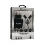 SUBBLIM USB VIAGEM/CARREGADOR DE PAREDE 2xUSB (2.4A) + 3IN1 CABO PRETO Interior preto