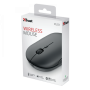 Mouse Trust Puck RF ambidestro sem fio + Bluetooth óptico 1600 DPI