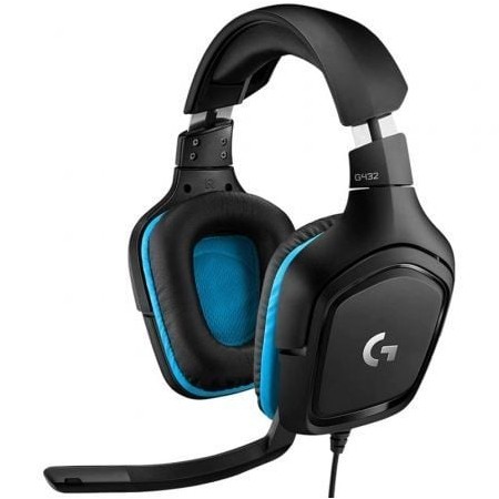 Fones de ouvido para jogos com microfone Logitech G432/ USB 2.0/ Jack 3.5/ Preto