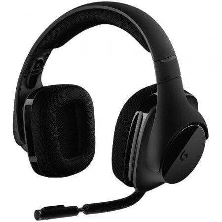 Fones de ouvido sem fio para jogos com microfone Logitech G533/preto