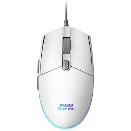 Rato Gaming MMGW Mars Gaming/ Até 3200 DPI/ Branco