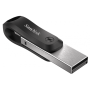 Unidade flash USB SanDisk iXpand 64 GB USB tipo A / Lightning 3.2 Gen 2 (3.1 Gen 2) Preto, Prata