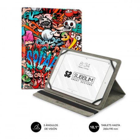 SUBBLIM Universal Tablet Case TRENDY CASE GRAFFITI 10,1"