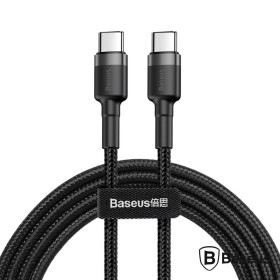 Cabo Usb-C Pd Macho P/ Usb-C Pd 3A 2M Preto Cafule Baseus Cabo Usb-C Pd Macho P/ Usb-C Pd 3A 2M Preto Cafule Baseus