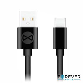 Cabo Usb-A 2.0 3A Macho / Usb-C Preto 1M Forever Cabo Usb-A 2.0 3A Macho / Usb-C Preto 1M Forever