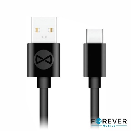 Cabo Usb-A 2.0 3A Macho / Usb-C Preto 1M Forever