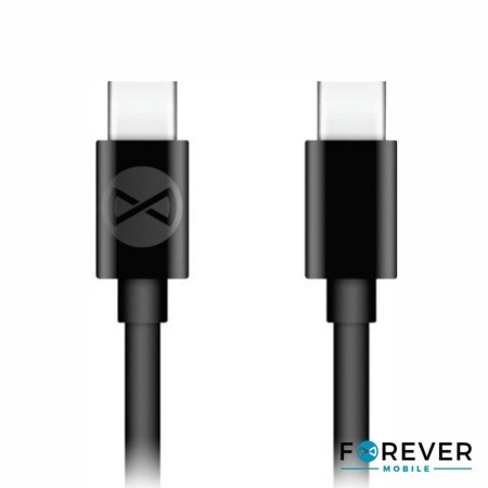 Cabo Usb-C Macho / Usb-C Preto Pd 3A 1M Forever