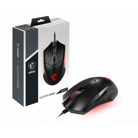 Mouse MSI Clutch GM08 Ambidestro USB Tipo A Ótico 4200 DPI