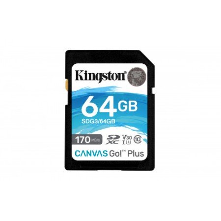 Kingston Technology Canvas Go! Mais memória flash 64 GB SD UHS-I Classe 10