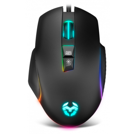 Krom Keos mouse USB tipo A Ótico 6400 DPI mão direita