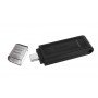 Kingston Technology DataTraveler 70 Unidade flash USB 64 GB USB Type-C 3.2 Gen 1 (3.1 Gen 1) Preto