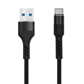 Cabo Usb-A 2.0 2A Macho / Usb-C Preto 1M Cabo Usb-A 2.0 2A Macho / Usb-C Preto 1M