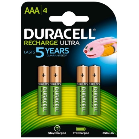 Bateria recarregável Duracell HR03 AAA 900mAh Blister*4