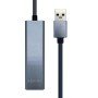 Aisens USB 3.0 Ethernet + 3 usb3.0 conversor cinza