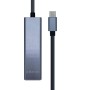 Conversor Aisens USB 3.1 Ethernet + 3 USB3.0 cinza