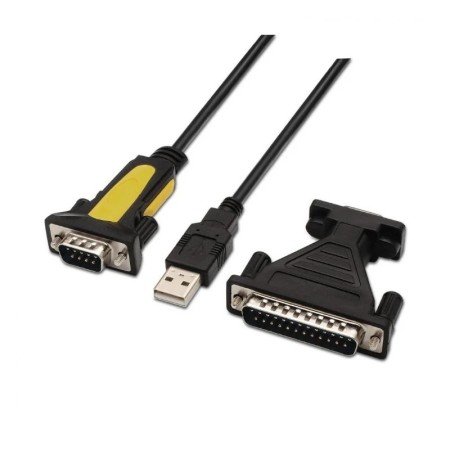Aisens USB A/M-RS232 DB/9M/25M conversor preto 1,8m