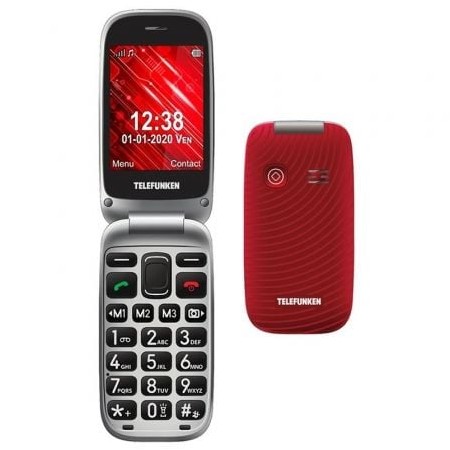 Telemóvel Telefunken S560/ para idosos/ vermelho