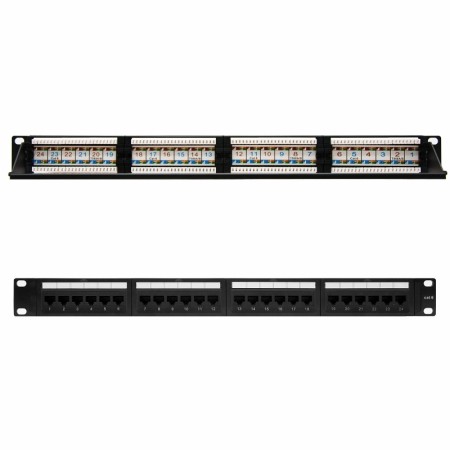 Nanocabo Patch Panel 24P CAT.6 UTP 19"1U Duplo