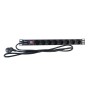 2LAN Power Strip 19" 8 Schukos Switch