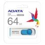 Caneta USB ADATA C008 64GB USB 2.0 Branco/Azul