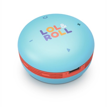 Alto-falante com sistema de energia Lol&Roll Pop infantil azul