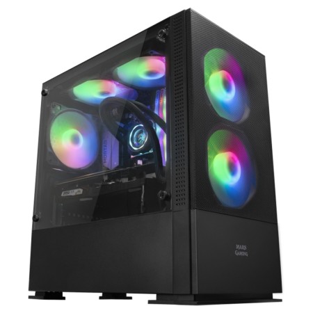 Estojo para jogos Mars MCZ PREMIUM M-ATX 2X FRGB preto