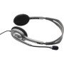 Fones de ouvido Logitech H110/com microfone/Jack 3.5/Prata