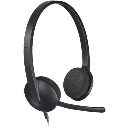 Fones de ouvido Logitech H340/ com microfone/ USB/ preto