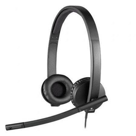 Fones de ouvido Logitech H570E/ com microfone/ USB/ preto