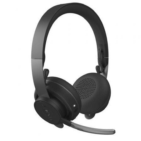 Fones de ouvido sem fio Logitech Zone Wireless MSFT/ com microfone/ Bluetooth/ USB/ Preto