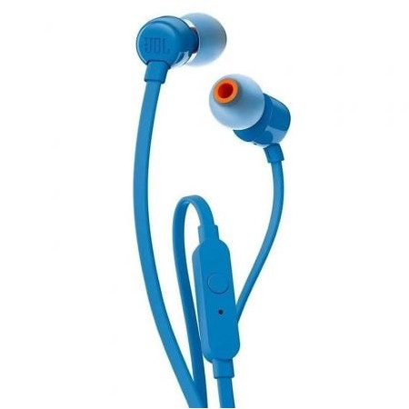 Fone de ouvido intra-auricular JBL Tune 110/com microfone/conector 3.5/azul