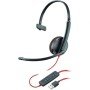 Fone de ouvido Plantronics Blackwire C3210/ com microfone/ USB/ preto