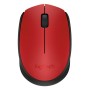 Logitech Wireless Mouse M171 1000 dpi preto/vermelho