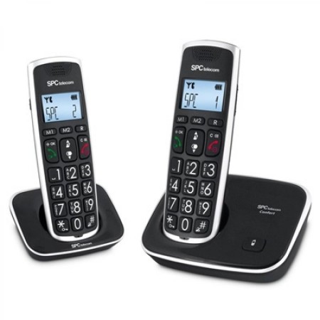 SPC 7609N DECT Telefone COMFORT KAISER DUO Preto