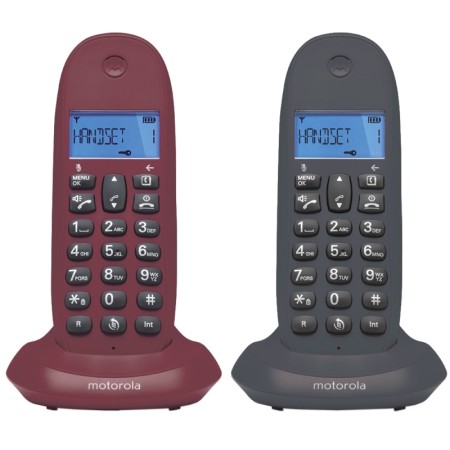 Telefone MOTOROLA C1002 LB+ DECT DUO Cinza Granada