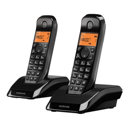 Telefone MOTOROLA S1202 DECT DUO Preto