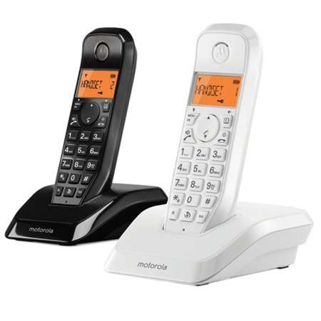 Telefone MOTOROLA S1202 DECT DUO Branco / Preto