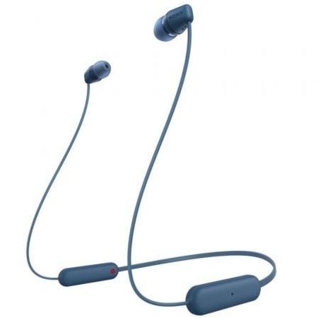 Fones de ouvido intra-auriculares sem fio Sony WI-C100/com microfone/Bluetooth/Azul