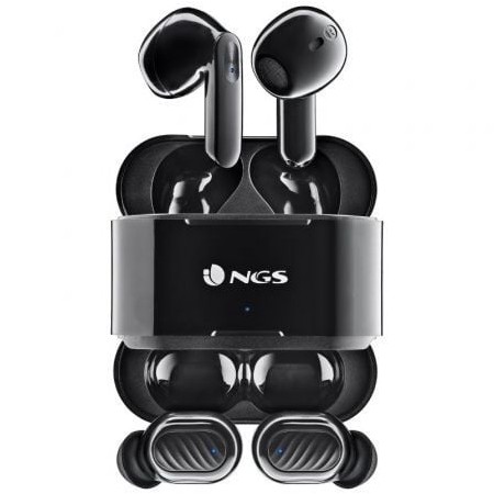 Fones de ouvido NGS Ártica Duo Bluetooth com estojo carregador/ 5h de autonomia/ Preto