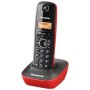 Telefone sem fio Panasonic KX-TG1611/ Preto e vermelho