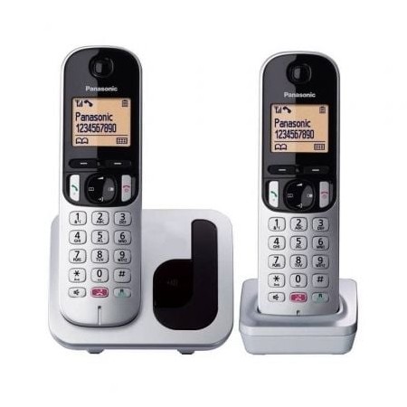 Telefone sem fio Panasonic KX-TGC252SPS/Pacote DUO/Prata