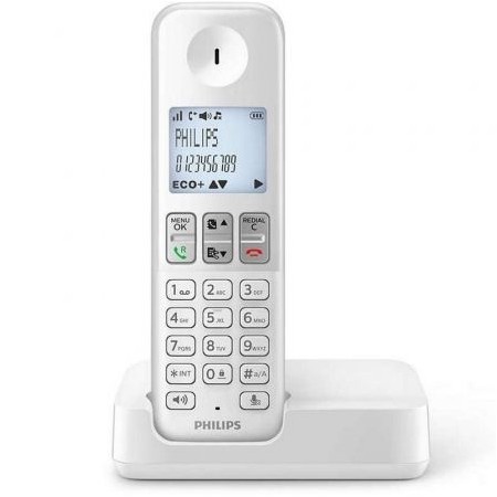 Telefone sem fio Philips D2501W/34/ Branco