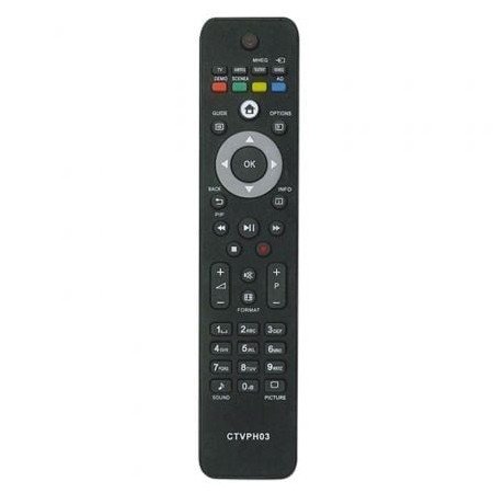 Controle remoto para TV CTVPH03 compatível com Philips